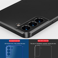 Luksusowe poszycie kwadratowe ramki silikonowe przezroczyste etui do Samsung Galaxy S21 FE S21 S22 Ultra S21 Plus Coque wyczyść tylna okładka 5